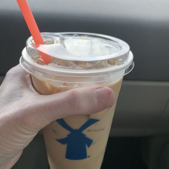 Dutch Bros Coffee - Iced almond milk vanilla latte - Juice Bars & Smoothies Near Me - Shawnee, Kansas