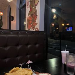 Aqui es Mexico Cocina Mexicana - Bean dip and decoration