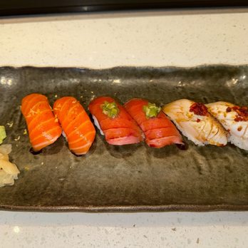 Doza Sushi And Ramen - salmon nigiri, tuna nigiri, and madai nigiri - Sushi Bars Near Me - Charlotte, North Carolina Doza Sushi And Ramen - salmon nigiri, tuna nigiri, and madai nigiri - Sushi Bars Near Me - Charlotte, North Carolina
