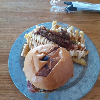 Thunder Bacon Burger - Delicious! Kush burger with Thunder fries - Burgers Near Me - Tucson, Arizona Thunder Bacon Burger - Delicious! Kush burger with Thunder fries - Burgers Near Me - Tucson, Arizona