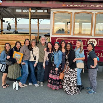 Napa Valley Wine Trolley - Our group became fast friends! - Wine Tours Near Me - Napa, California Napa Valley Wine Trolley - Our group became fast friends! - Wine Tours Near Me - Napa, California