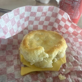 Memphis Sweets - Sausage Biscuit, I tore up the top lol. Was EXCELLENT - Breakfast & Brunch Near Me - Memphis, Tennessee