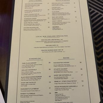 Off the Common - Dinner menu - New American Near Me - Boston, Massachusetts