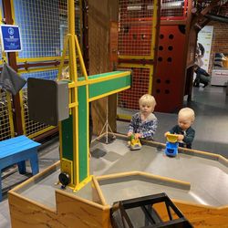 Boston Children's Museum - Playing with trucks