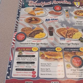 Waffle House - New Breakfast Menu, Left Section, Laminated Placard, as of May 4th, 2026 ! - Diners Near Me - Northport, Alabama Waffle House - New Breakfast Menu, Left Section, Laminated Placard, as of May 4th, 2026 ! - Diners Near Me - Northport, Alabama