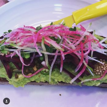Parakeet Cafe - La Jolla - The tastiest avocado toast i've ever had! Bursting with flavor! Next time I'll add 2 poached eggs on top! - Coffee & Tea Near Me - La Jolla, California