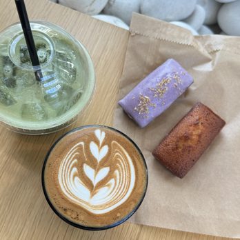 Cassel Earth Coffee - matcha cold brew + cortado, ube and original financiers - Coffee & Tea Near Me - Irvine, California Cassel Earth Coffee - matcha cold brew + cortado, ube and original financiers - Coffee & Tea Near Me - Irvine, California