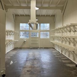 Piedmont Stables - Our tack room cleared out for recent painting.