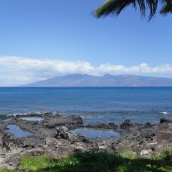 Napili Point Resort Rentals - Magnificent view of the island of Molokai from the tidepools at the "Point" of Napili Point Resort Rentals!