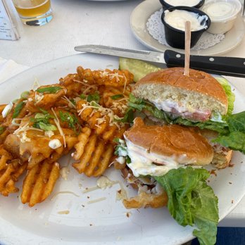 The Pub at North Coast Brewing - Rock cod sandwich with garlic waffle fries - Pubs Near Me - Fort Bragg, California The Pub at North Coast Brewing - Rock cod sandwich with garlic waffle fries - Pubs Near Me - Fort Bragg, California
