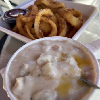 CabbyShack - Cabby Shack Clam Chowder Hand Cut Onion Rings - Seafood Near Me - Plymouth, Massachusetts