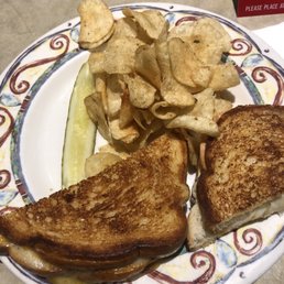 Triple Grilled Cheese + Kettle Chips + Pickle