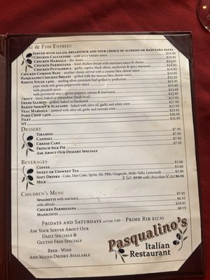 Menu photo 3 Pasqualino's Italian Restaurant Bryson City, NC Menu photo 3 Pasqualino's Italian Restaurant Bryson City, NC