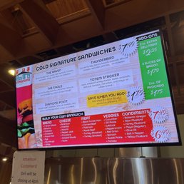 cold sandwich menu cold sandwich menu