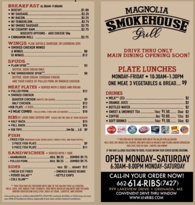 Menu photo 4 Magnolia Smokehouse Grill Grenada, MS Menu photo 4 Magnolia Smokehouse Grill Grenada, MS