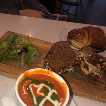 Mr West Coffee - tomato soup, tuna melt, egg croissant - Wine Bars Near Me - Seattle, Washington