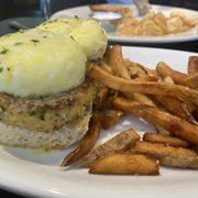 Photo of Skylines Cafe - Clayton, NC, United States. Crab cake Benedict (you have to ask for it)