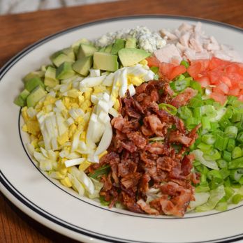 Mimi's Cafe - This Cobb's got it all!
Loaded with diced avocado, crunchy bacon, bleu cheese, turkey, green onion, tomato, & hard-boiled egg! - American Near Me - Chesterfield, Missouri Mimi's Cafe - This Cobb's got it all!
Loaded with diced avocado, crunchy bacon, bleu cheese, turkey, green onion, tomato, & hard-boiled egg! - American Near Me - Chesterfield, Missouri