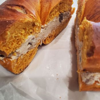 529 Handrolled Bagels - French Toast Bagel w/ Walnut spread - Delis Near Me - Franklin Square, New York 529 Handrolled Bagels - French Toast Bagel w/ Walnut spread - Delis Near Me - Franklin Square, New York