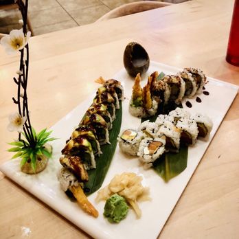 Nara Ramen and Sushi Bar - Black Dragon Roll, Shrimp Tempura Roll and California Roll. - Ramen Near Me - Boise, Idaho Nara Ramen and Sushi Bar - Black Dragon Roll, Shrimp Tempura Roll and California Roll. - Ramen Near Me - Boise, Idaho
