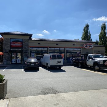 A&W - cars parked in front of a restaurant - Burgers Near Me - Surrey, British Columbia