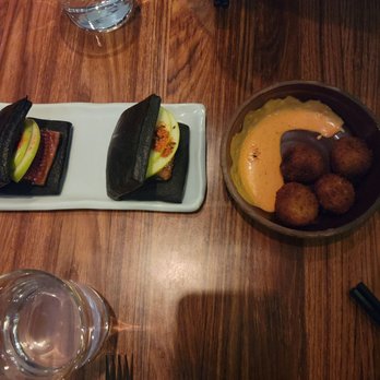 Pagu - Squid ink baos, cod croquettes - Japanese Near Me - Cambridge, Massachusetts