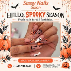 Sassy Nails Salon - Spooky season! % ! Get your nails ready & Book now! #HalloweenNails #Spooky