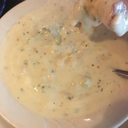 Moe's Italian Restaurant - Clam Chowder. Obviously home made.very DELICIOUS it was a cold and rainy day/I think 4.99 for an nice sized bowl. It was PERFECT !