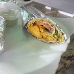 Half of chicken kebab wrap Half of chicken kebab wrap
