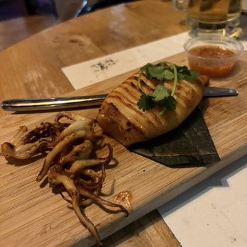 Kin Len Thai Night Bites - Grilled Calamari with Spicy Seafood Sauce - Thai Near Me - Seattle, Washington