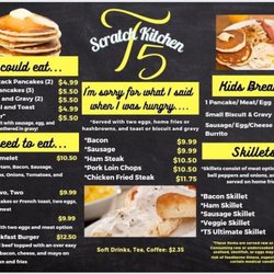 T5 Scratch Kitchen - Breakfast menu