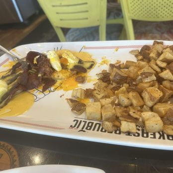 Breakfast Republic - Not good, hollandaise was very vinegary tasted more like mayonnaise and the potatoes were very dry - Breakfast & Brunch Near Me - Culver City, California Breakfast Republic - Not good, hollandaise was very vinegary tasted more like mayonnaise and the potatoes were very dry - Breakfast & Brunch Near Me - Culver City, California