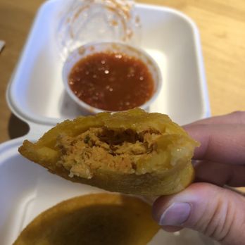 The Arepa Place - Chicken empanada and Roja salsa. Yum - Colombian Near Me - Cincinnati, Ohio The Arepa Place - Chicken empanada and Roja salsa. Yum - Colombian Near Me - Cincinnati, Ohio