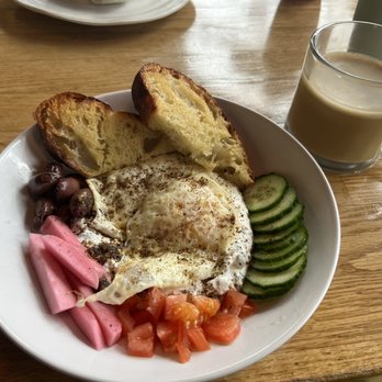 The Corner Beet - Turkish Eggs with an oat milk latte - Juice Bars & Smoothies Near Me - Denver, Colorado The Corner Beet - Turkish Eggs with an oat milk latte - Juice Bars & Smoothies Near Me - Denver, Colorado