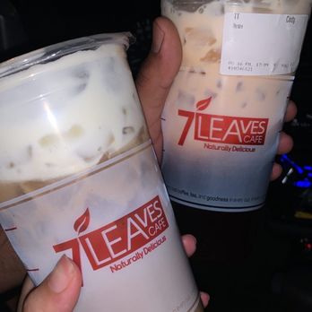 7 Leaves Cafe - Jasmine milk tea with sea cream & Thai tea (ig: @indulgewith.us) - Coffee & Tea Near Me - Alhambra, California