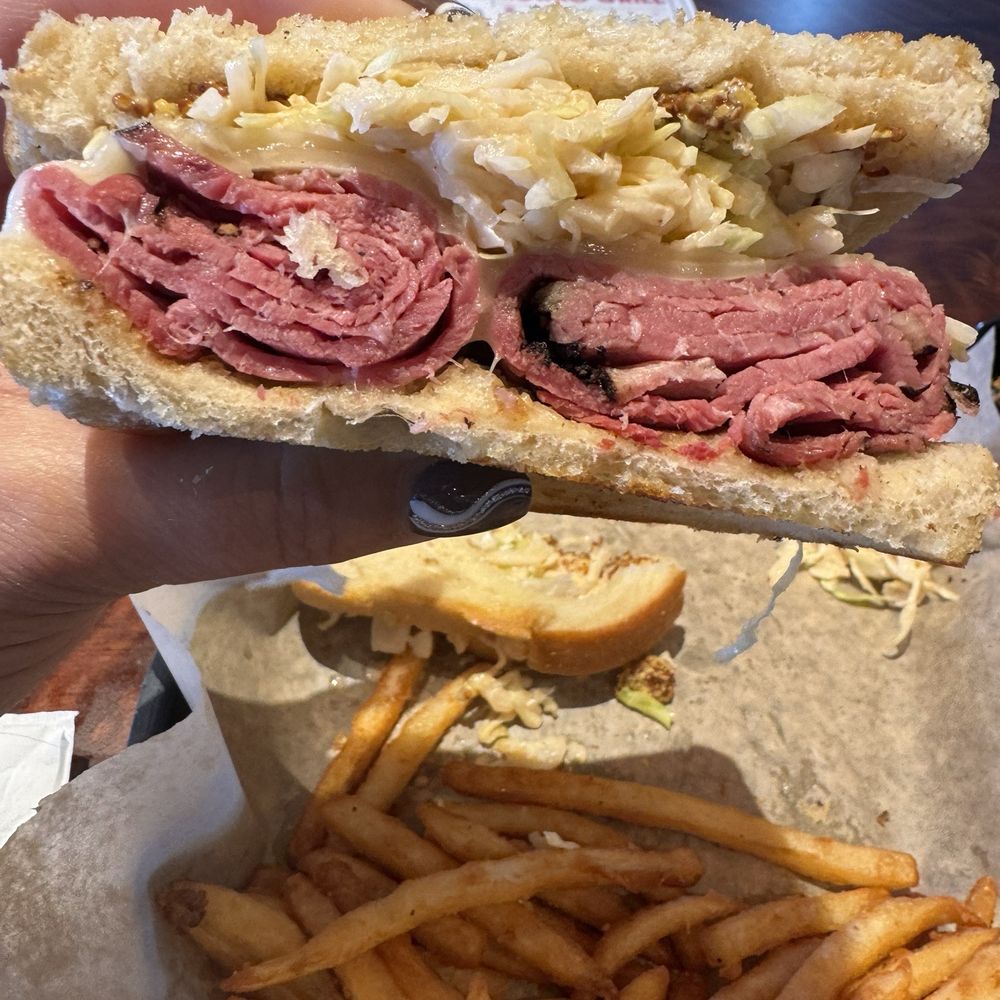 Morro Grill - STUFFED Pastrami Sandwich! Ask for a side of Stone Ground Mustard! - American Near Me - Morro Bay, California Morro Grill - STUFFED Pastrami Sandwich! Ask for a side of Stone Ground Mustard! - American Near Me - Morro Bay, California