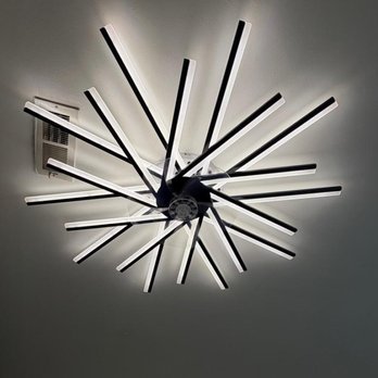 Electric Work Force - Installing high ceiling Fan chandelier - Electricians Near Me - Berkley, Illinois Electric Work Force - Installing high ceiling Fan chandelier - Electricians Near Me - Berkley, Illinois