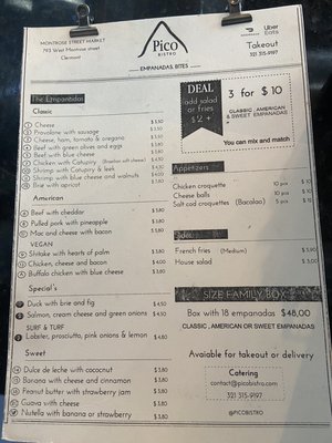 Menu photo 4 Pico Bistro Clermont, FL