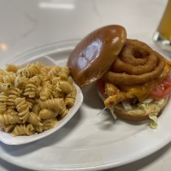 Main Street Gastropub - BBQ Chicken sandwich with macaroni and cheese side - Pubs Near Me - Rocky Mount, North Carolina Main Street Gastropub - BBQ Chicken sandwich with macaroni and cheese side - Pubs Near Me - Rocky Mount, North Carolina