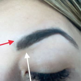 Bella Threading Studio - The tan lines from how thin she went. Chopped eyebrow. - Threading Services Near Me - Port Hueneme, California