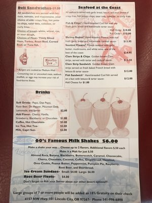 Menu photo 7 60's Cafe & Diner Lincoln City, OR Menu photo 7 60's Cafe & Diner Lincoln City, OR