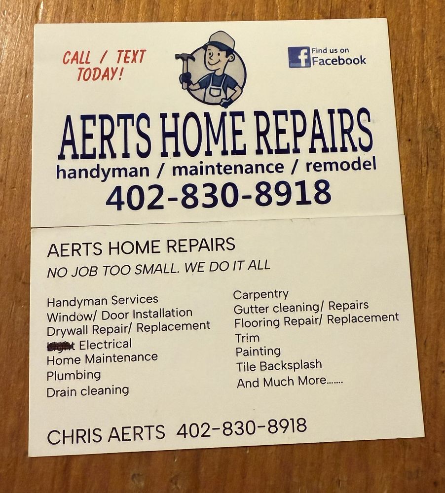 Slide of AERTS Home Repairs and Drains