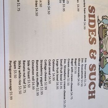 Egg & I - Menu sides and such - Breakfast & Brunch Near Me - Las Vegas, Nevada