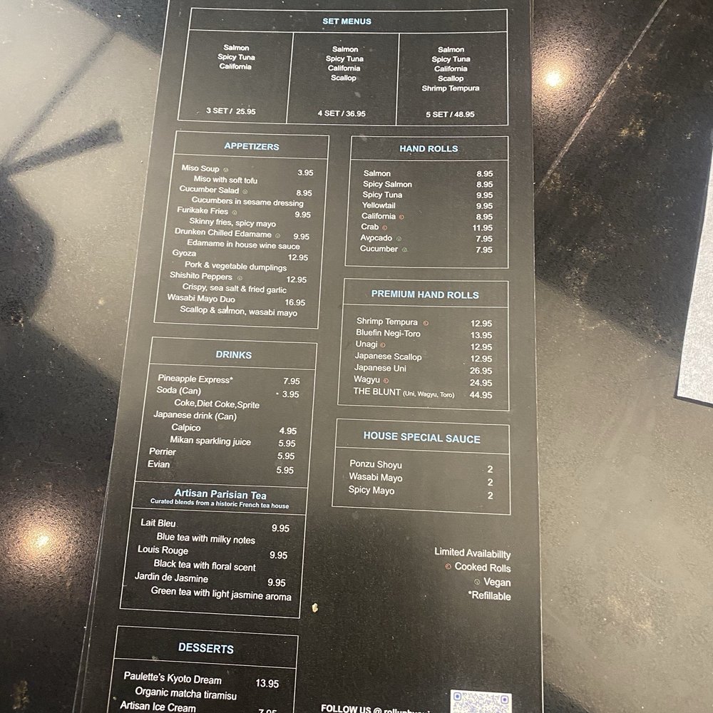 Roll Up By Oui - menu - Japanese Near Me - Chicago, Illinois Roll Up By Oui - menu - Japanese Near Me - Chicago, Illinois