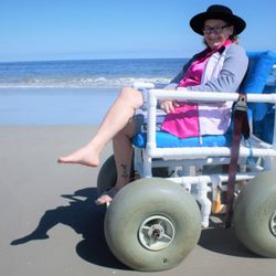 American Red Cross Life Saving Corps - If you have someone with you that can't walk the beach, but would like to enjoy it, Borrow one of these Comfy Chairs!