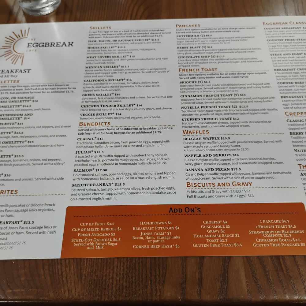 The Eggbreak Cafe - Menu - Breakfast & Brunch Near Me - Chippewa Falls, Wisconsin The Eggbreak Cafe - Menu - Breakfast & Brunch Near Me - Chippewa Falls, Wisconsin