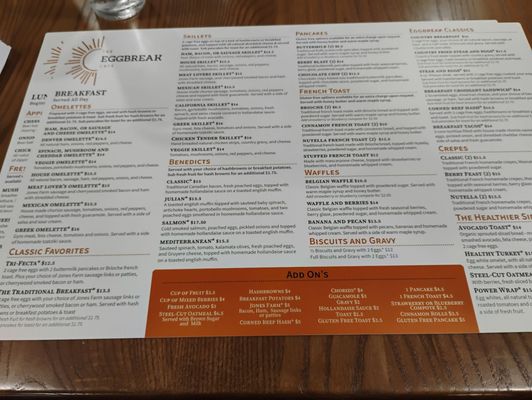 Menu photo 1 The Eggbreak Cafe Chippewa Falls, WI