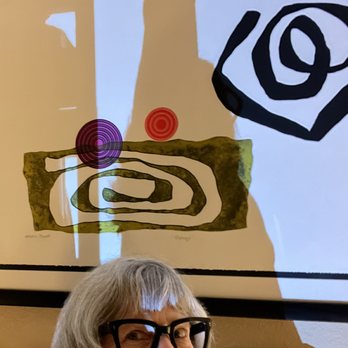 Michaels - Marge Deckinger Myerson monoprint GALAXY hanging Mrch 2022 - Arts & Crafts Near Me - Sunnyvale, California