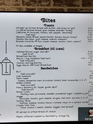 Menu photo 7 French Press Espresso Bar La Verne, CA