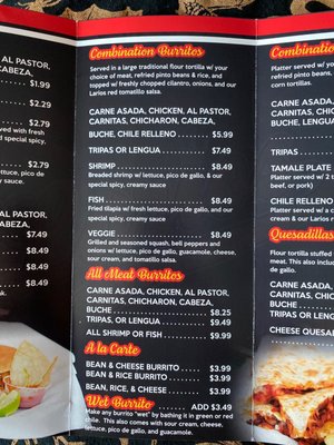 Menu photo 8 Larios Meat Market Covina, CA